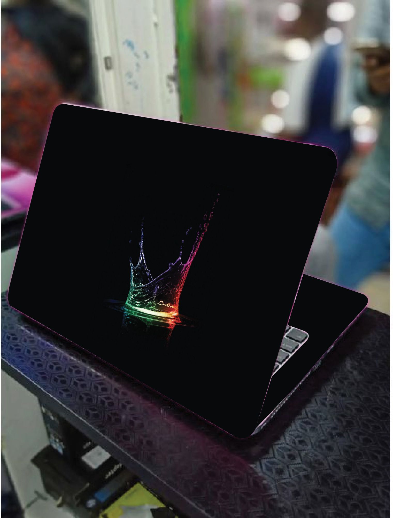 WATER SPLASH LAPTOP SKIN/COVER/STICKER, For Laptop Size 11" 13.3" 14" 15" 15.4" 15.6 Universal Vinyl Skin Sticker Cover.