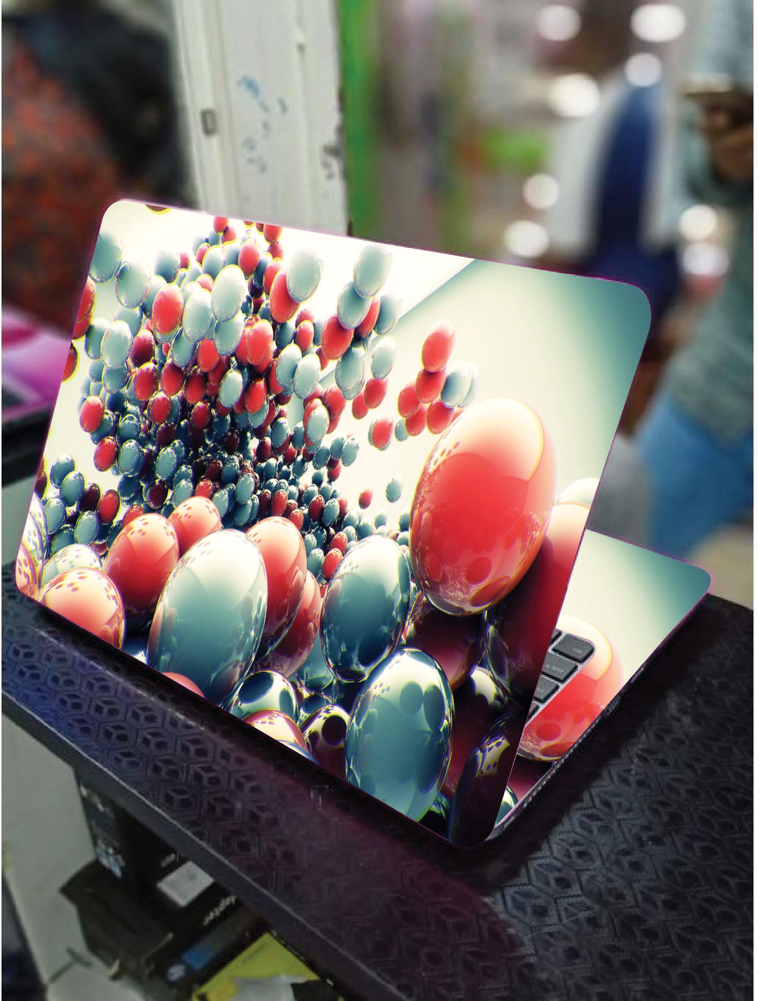 MARBLE BALLS LAPTOP SKIN/COVER/STICKER, For Laptop Size 11" 13.3" 14" 15" 15.4" 15.6 Universal Vinyl Skin Sticker Cover. AND A CUSTOM MOUSE PAD OF THE SAME