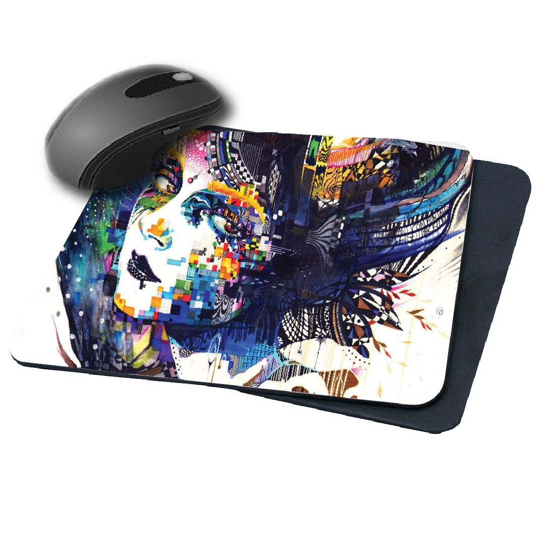 LADY FACE ART LAPTOP SKIN/COVER/STICKER, For Laptop Size 11" 13.3" 14" 15" 15.4" 15.6 Universal Vinyl Skin Sticker Cover. AND A CUSTOM MOUSE PAD OF THE SAME