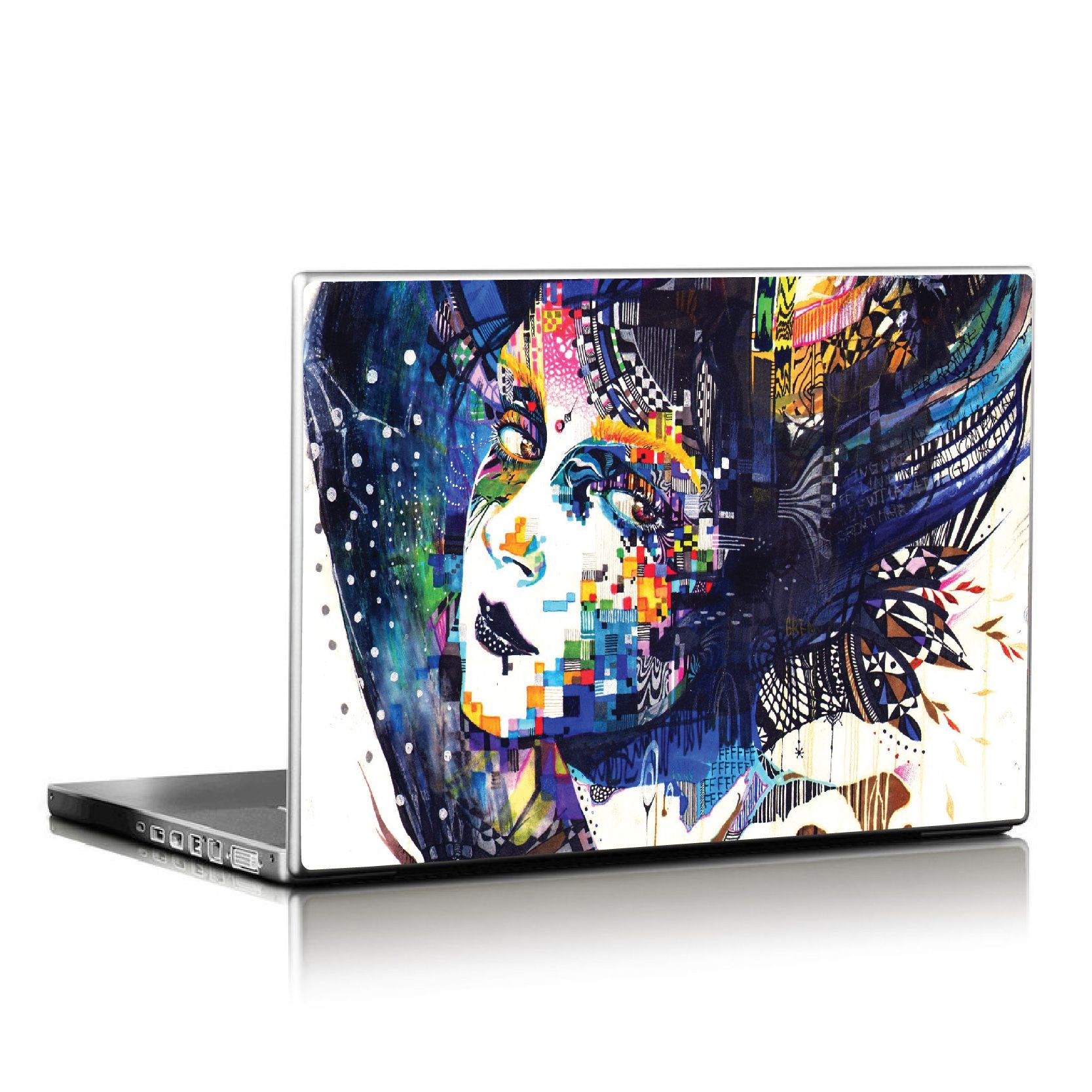 LADY FACE ART LAPTOP SKIN/COVER/STICKER, For Laptop Size 11" 13.3" 14" 15" 15.4" 15.6 Universal Vinyl Skin Sticker Cover. AND A CUSTOM MOUSE PAD OF THE SAME