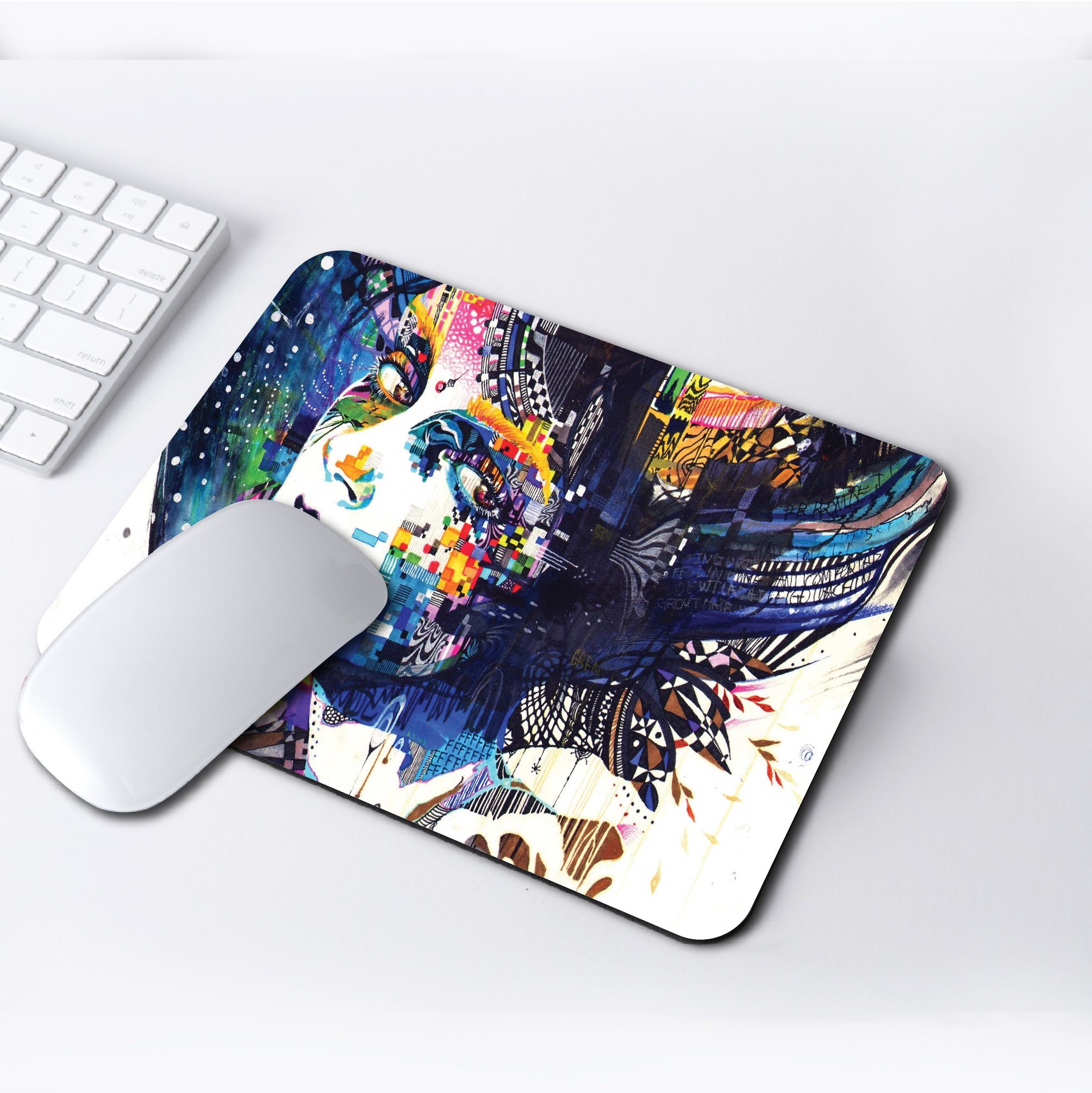 LADY FACE ART LAPTOP SKIN/COVER/STICKER, For Laptop Size 11" 13.3" 14" 15" 15.4" 15.6 Universal Vinyl Skin Sticker Cover. AND A CUSTOM MOUSE PAD OF THE SAME