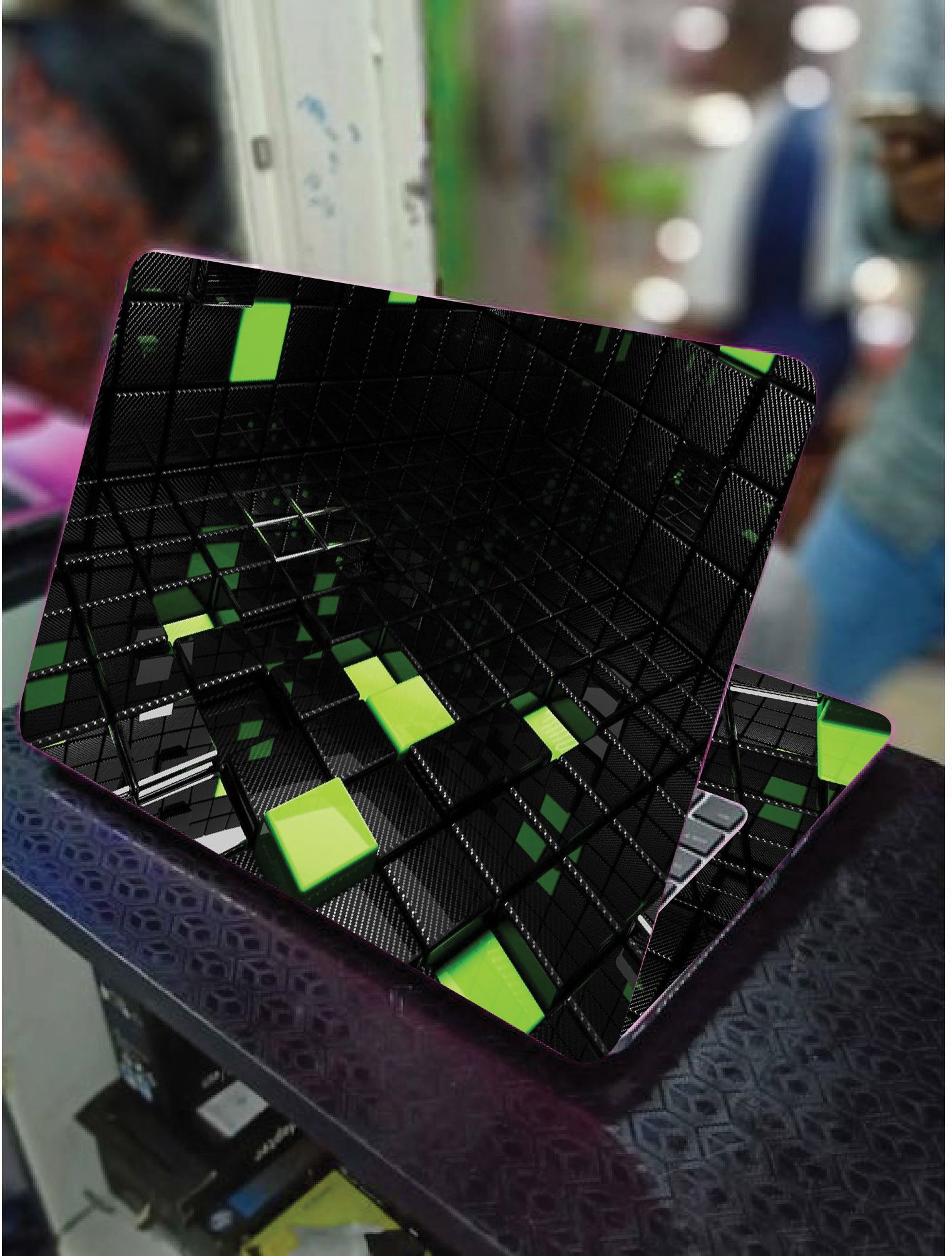 CARBON FIBRE ART LAPTOP SKIN/COVER/STICKER, For Laptop Size 11" 13.3" 14" 15" 15.4" 15.6 Universal Vinyl Skin Sticker Cover. AND A CUSTOM MOUSE PAD OF THE SAME