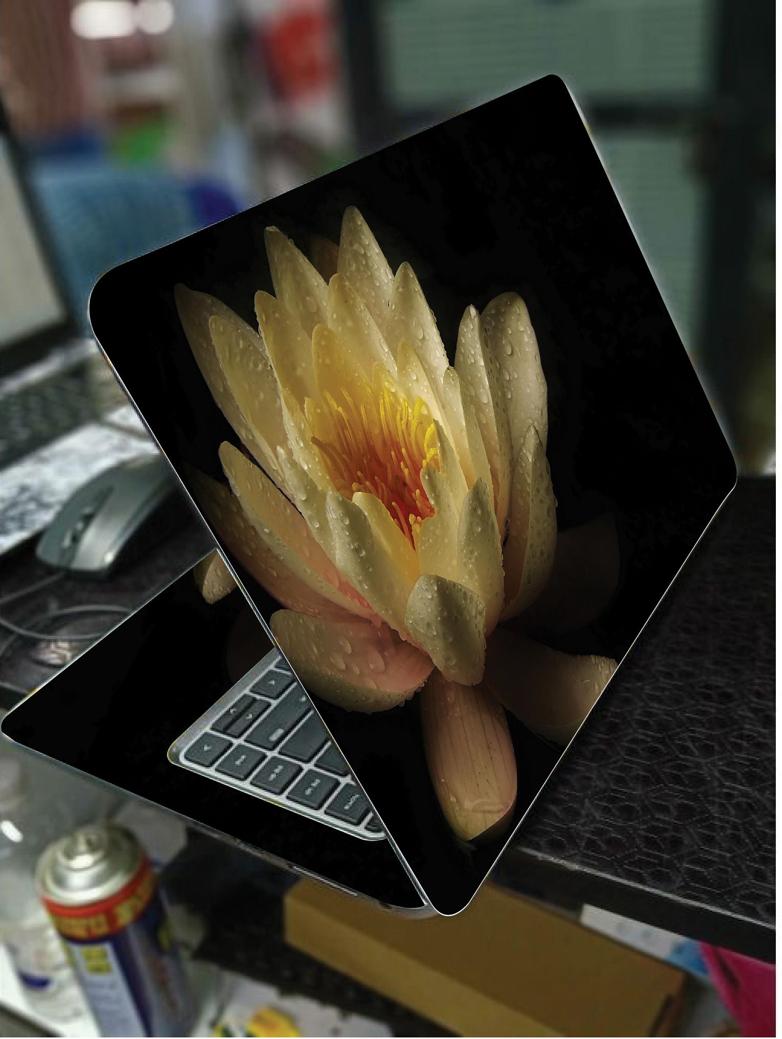 FLOWER LAPTOP SKIN/COVER/STICKER, For Laptop Size 11" 13.3" 14" 15" 15.4" 15.6 Universal Vinyl Skin Sticker Cover. AND A CUSTOM MOUSE PAD OF THE SAME