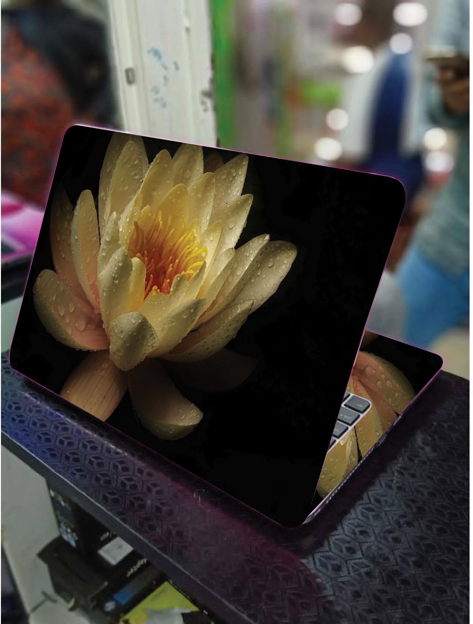 FLOWER LAPTOP SKIN/COVER/STICKER, For Laptop Size 11" 13.3" 14" 15" 15.4" 15.6 Universal Vinyl Skin Sticker Cover. AND A CUSTOM MOUSE PAD OF THE SAME
