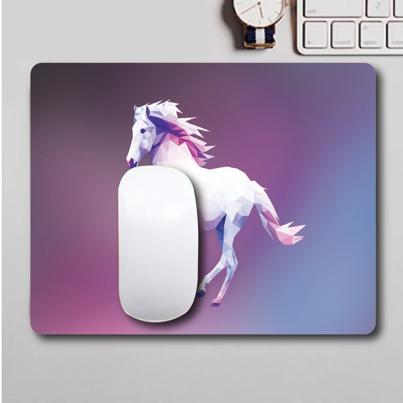 WHITE HORSE LAPTOP SKIN/COVER/STICKER, For Laptop Size 11" 13.3" 14" 15" 15.4" 15.6 Universal Vinyl Skin Sticker Cover. AND A CUSTOM MOUSE PAD OF THE SAME