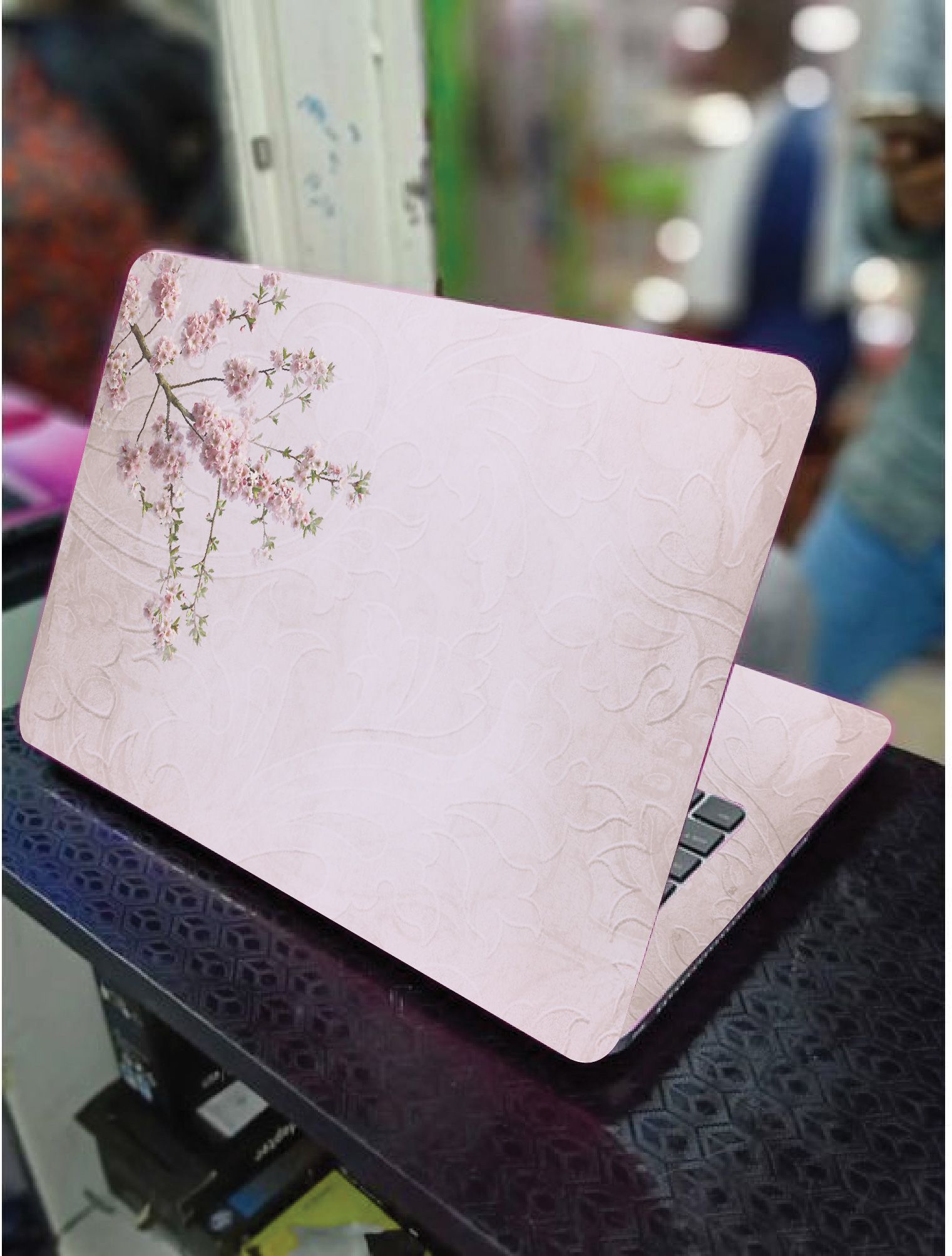 TWIG FLOWER MAN LAPTOP SKIN/COVER/STICKER, For Laptop Size 11" 13.3" 14" 15" 15.4" 15.6 Universal Vinyl Skin Sticker Cover. AND A CUSTOM MOUSE PAD OF THE SAME