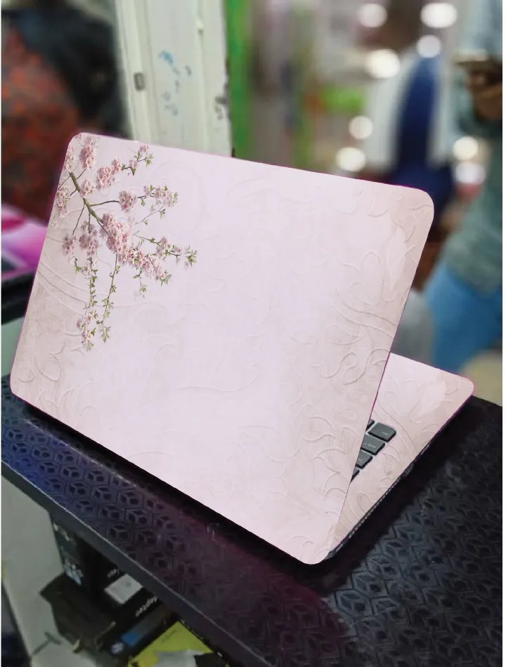 TWIG FLOWER MAN LAPTOP SKIN/COVER/STICKER, For Laptop Size 11" 13.3" 14" 15" 15.4" 15.6 Universal Vinyl Skin Sticker Cover. AND A CUSTOM MOUSE PAD OF THE SAME