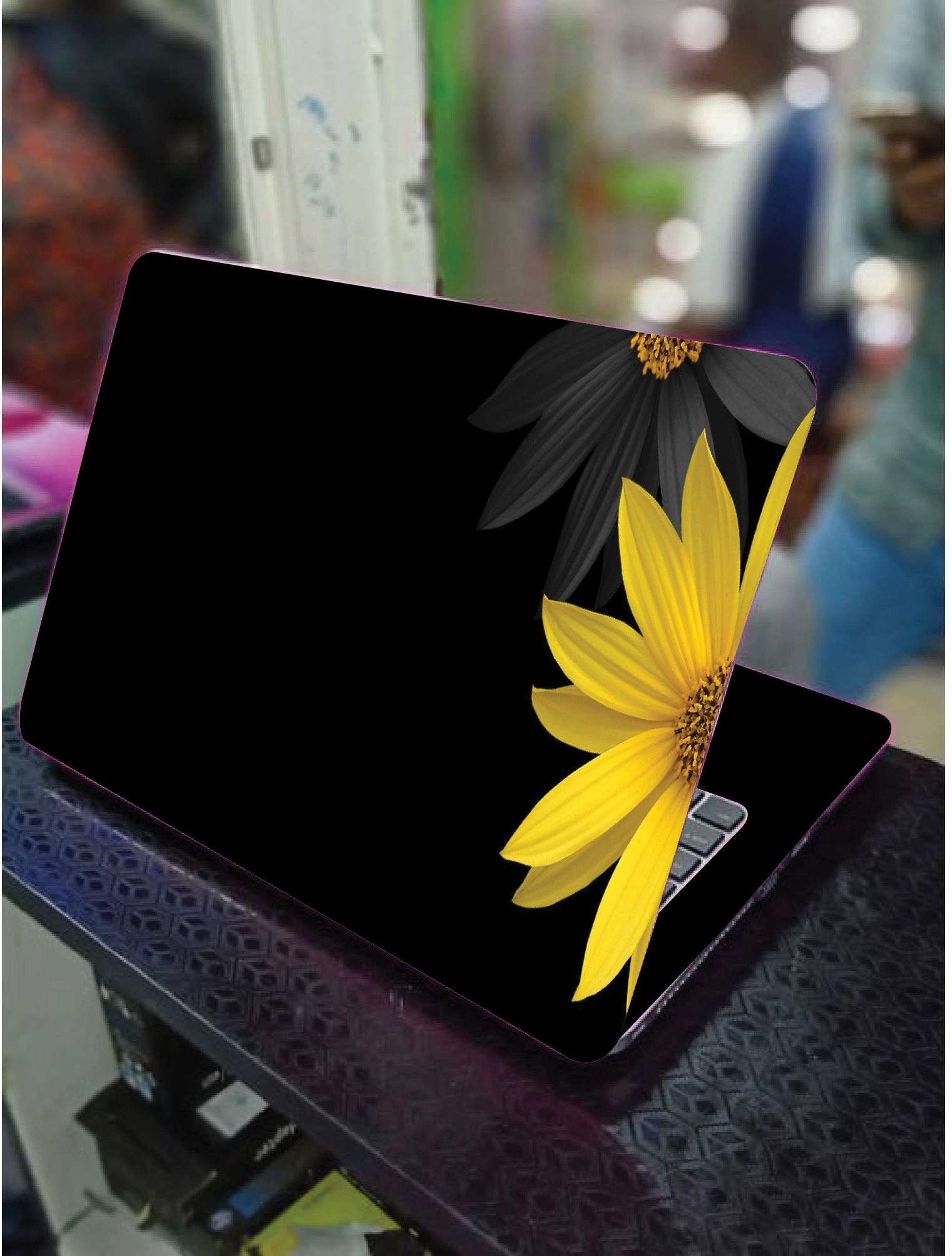 SUNFLOWER ART LAPTOP SKIN/COVER/STICKER, For Laptop Size 11" 13.3" 14" 15" 15.4" 15.6 Universal Vinyl Skin Sticker Cover. AND A CUSTOM MOUSE PAD OF THE SAME