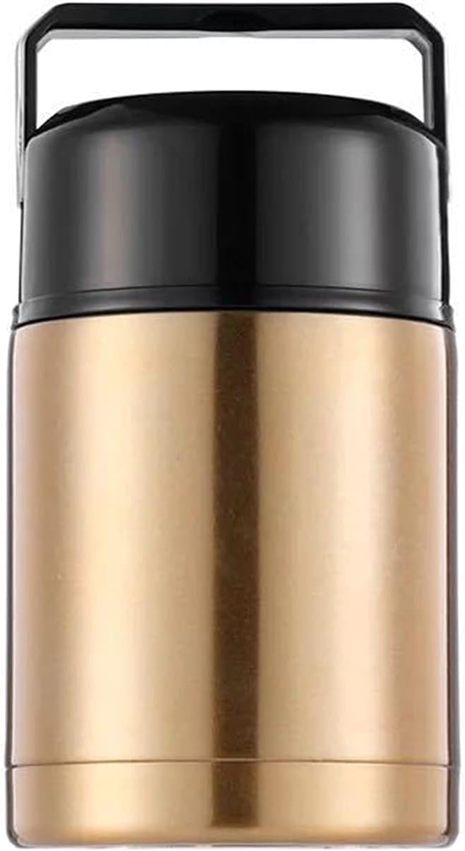 Portable Double layer Stainless Steel Insulation Barrel Smoldering Pot, a Removable Hot Lunch Box for Offices, Schools and Homes