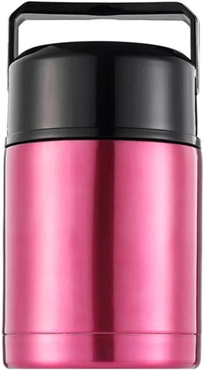 Portable Double layer Stainless Steel Insulation Barrel Smoldering Pot, a Removable Hot Lunch Box for Offices, Schools and Homes