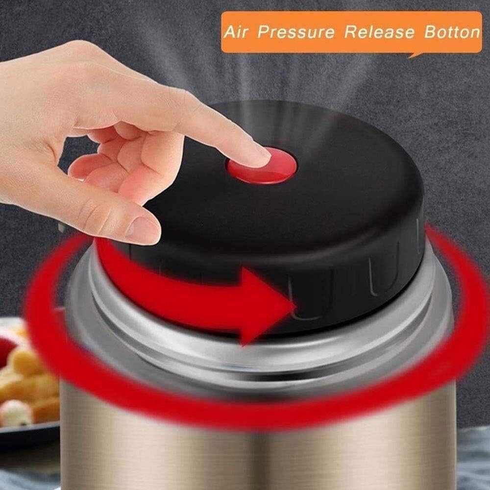 Portable Double layer Stainless Steel Insulation Barrel Smoldering Pot, a Removable Hot Lunch Box for Offices, Schools and Homes