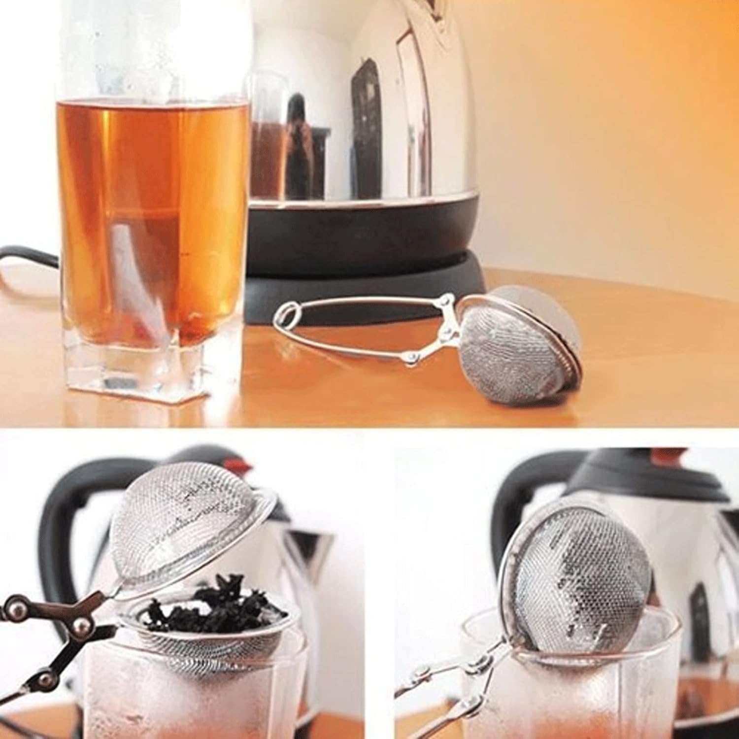 Tea strainer Stainless Steel Tea Maker Spherical Mesh Tea Strainer Coffee Vanilla Spice Strainer Diffuser Handle Tea Ball