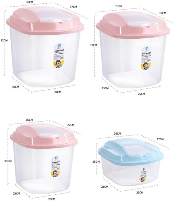 ereal Container Cereal Storage Box Rice Bucket Household Kitchen Moisture-proof Sealed Rice Storage Box Flour Bucket Storage Tank Storage Box Rice Cylinder Cereal Dispensers