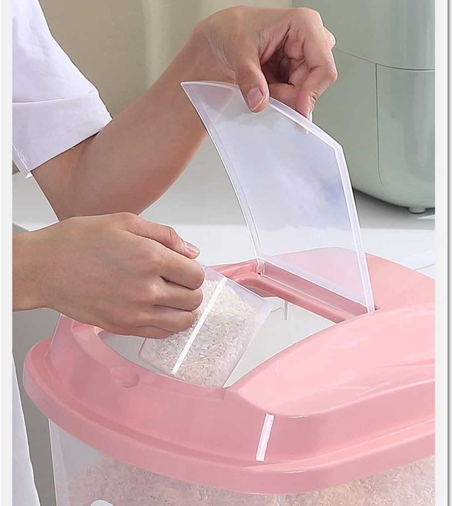 ereal Container Cereal Storage Box Rice Bucket Household Kitchen Moisture-proof Sealed Rice Storage Box Flour Bucket Storage Tank Storage Box Rice Cylinder Cereal Dispensers