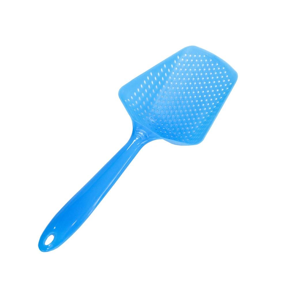 Plastic Minji Spoon and Strainer with a non-slip handle Large Scoop Colanders Strainers, 13.5'' Pasta Strainer, Spaghetti Spoon, Slotted Ladle for Draining Spaghetti, Noodles, Veggies, Boiled Eggs