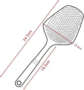 Plastic Minji Spoon and Strainer with a non-slip handle Large Scoop Colanders Strainers, 13.5'' Pasta Strainer, Spaghetti Spoon, Slotted Ladle for Draining Spaghetti, Noodles, Veggies, Boiled Eggs