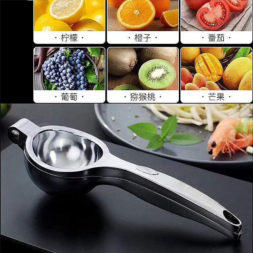 Handheld Lemon Squeezer - Heavy Duty Manual Juicer & Lemon Juicer Hand Press With Curved Handle - Manual Lemon Lime Squeezer & Metal Citrus Squeezer For Extracting Juices
