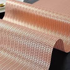 PVC Hollow Table Runner Non-slip Decorative Table Mats Placemat for Home Party Kitchen Dining Wedding Decor (150CM X 34CM)