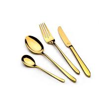 24pc Gold Cutlery Square Set, Cutlery Dinner Set Spoons, Forks, Knives