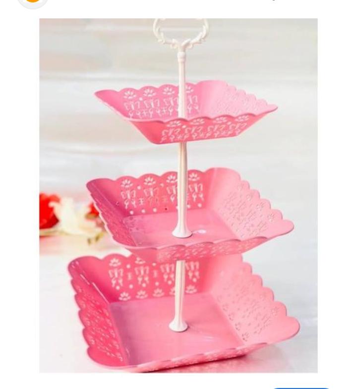 1pc Plastic rectangle cake stand 3layer,Made of quality plastic, food safe, BPA free and non-toxic; Lightweight yet sturdy for use.