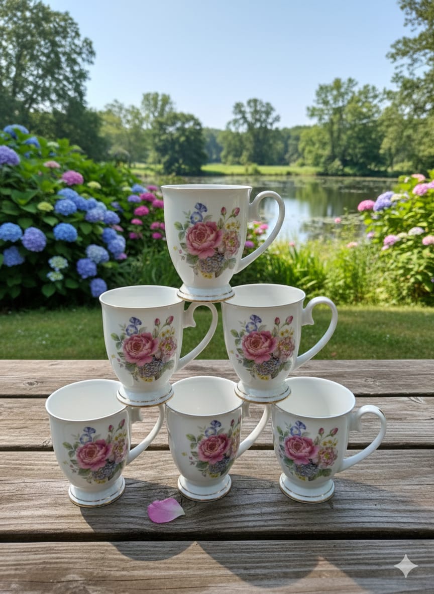 1pc bone china cup is made of high quality bone china material which does not chip off even when used for years