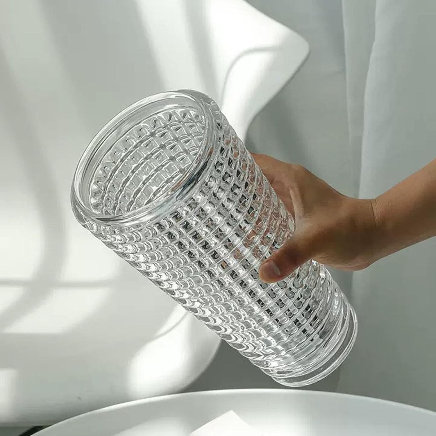 glass vase conical rainbow Decorative for Table Home Decor Office Wedding Living Room