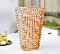 Crystal Glass Vase, Thick Clear Glass Flower Vase, Large Decorative Vases, Flower Arrangement, Hydroponic Ornament for Home Dining Table, Gift for Wedding, Housewarming Party