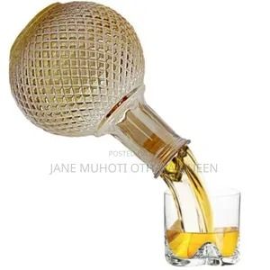 1 Pc Classy Brand New Very High quality Stylish and Luxurious Kitchen Decanter round gold at Affordable Price .Desiring The Best Experience