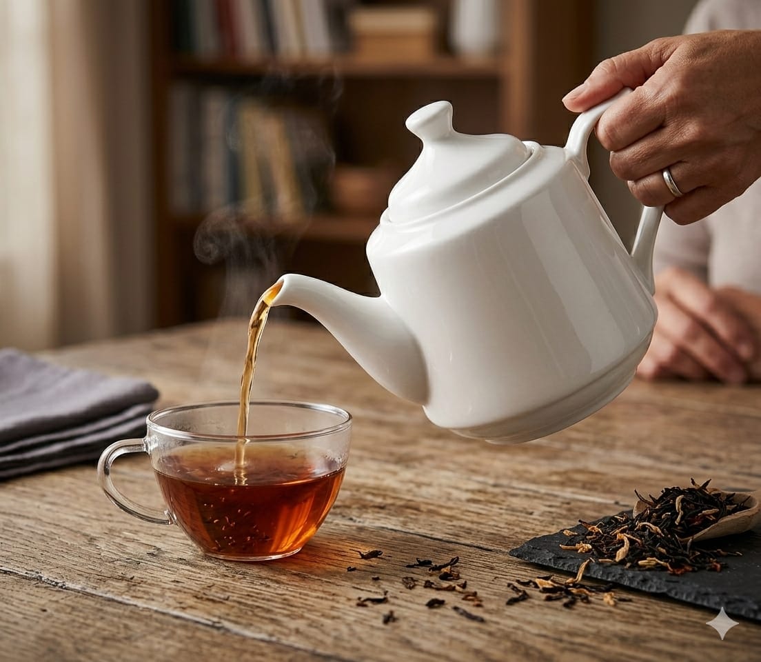 Porcelain Teapot, Ceramic Tea Pot with Lid, Personal Teapot for 2 to 3 Tea Cups, Pure White Ceramic TeaPot, Microwave Oven, and Dishwasher Safe