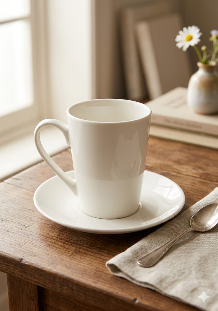 Hospitality Stylish Coffee and Tea Cup with Saucer Set - 250 ml