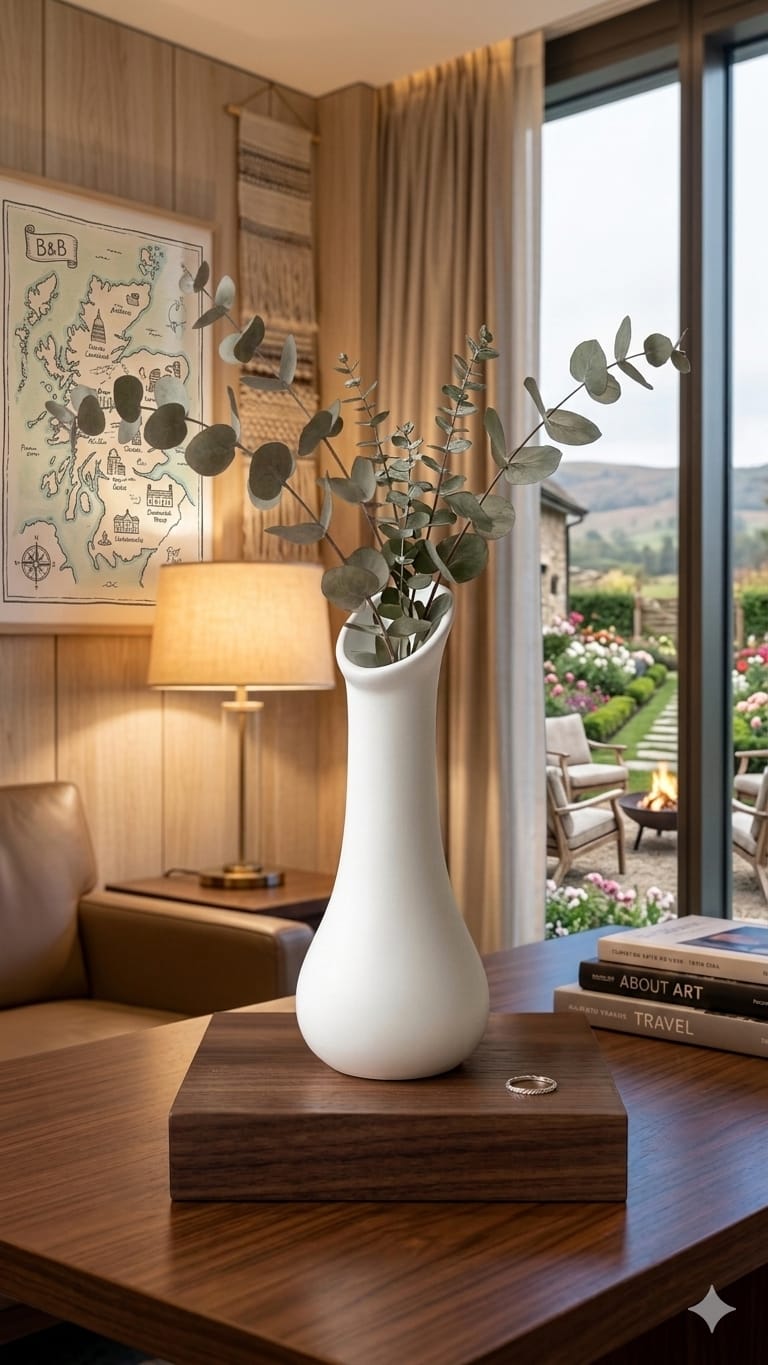 Minimalist Luxury Ceramic Bud Vase – Matte Finish White Porcelain Floral Container for Desktop, Wedding, and Contemporary Interior Styling