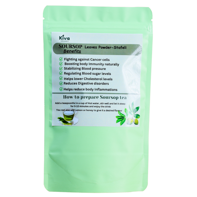 Soursop Leaf Tea Powder (Graviola Powder) 100gms - Inhibits Growth of Cancer Cells, Improves Sleep & Reduces Anxiety, Immune Booster, Blood Sugar & Blood Pressure Regulation.