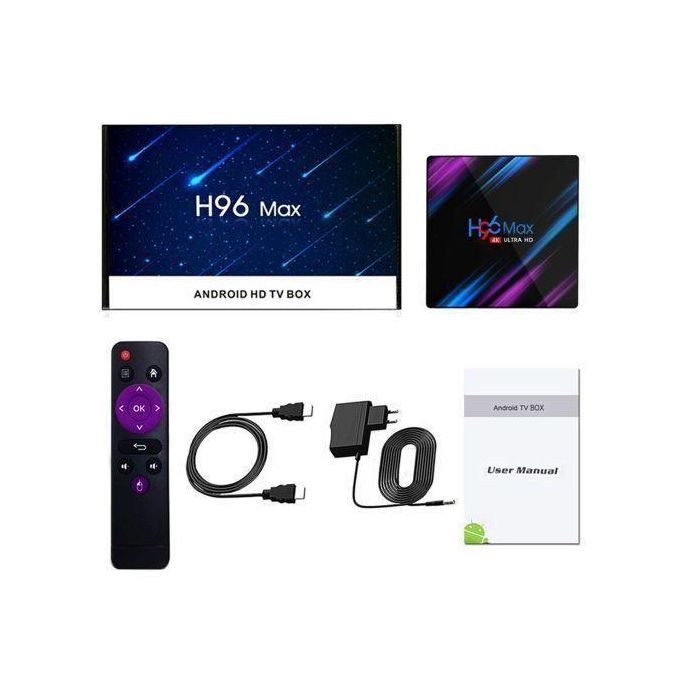 H96 Max Android 10 TV Box 4GB-RAM 32GB-ROM 4K Ultra HD