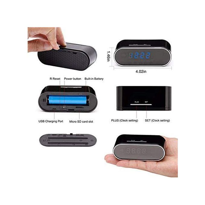 Wifi Spy Hidden Table Clock Camera 1080P Motion