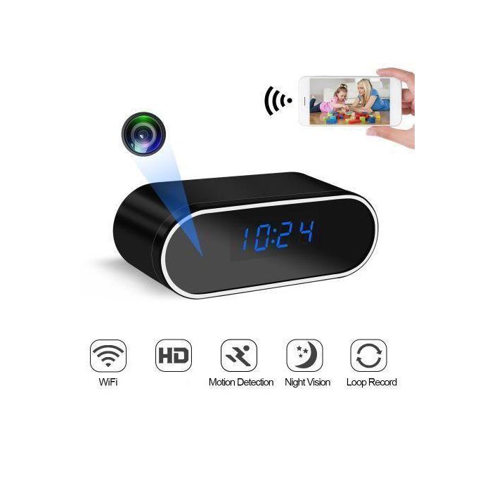 Wifi Spy Hidden Table Clock Camera 1080P Motion