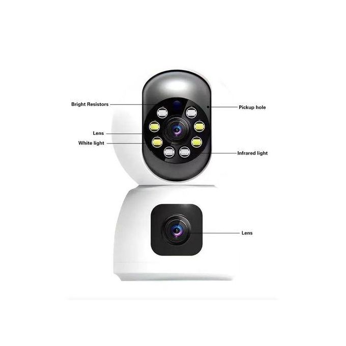 Intelligence SIM Card 4G Camera Indoor Dual Lens Mini IP Camera 3K 6MP WIFI Wireless Security Night Vision Camara Video Surveillance V380 app