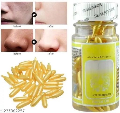 Csk 90pcs Soft Gel Vitamin E Essence Capsules Anti-aging Serum Spot Acne Removing Brightening Essence ,Moisturising,Anti-Aging,Prevents SunBurns, Facial Freckle Capsule Skin Care