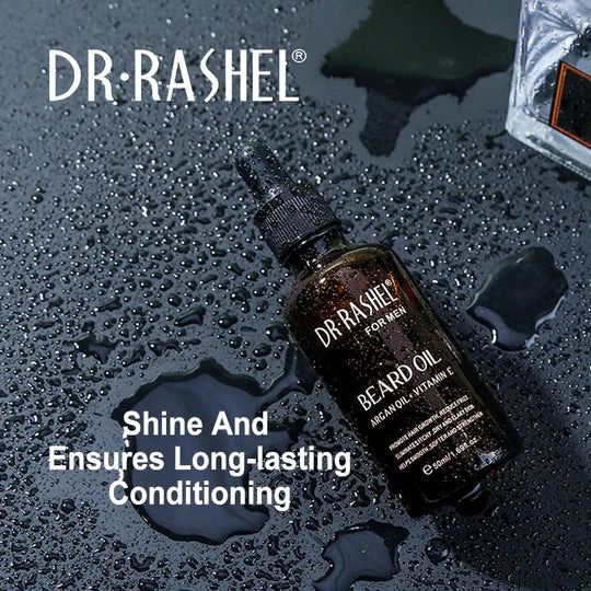 Dr.Rashel Beard Oil Beard growth essential oil with Argan oil and Vitamin E and Hair Growth Essential oil, bald hair treatment oil 260 ML