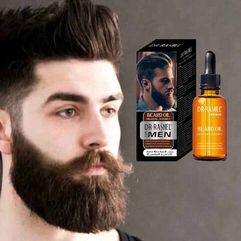 Dr.Rashel Beard Oil Beard growth essential oil with Argan oil and Vitamin E and Hair Growth Essential oil, bald hair treatment oil 260 ML