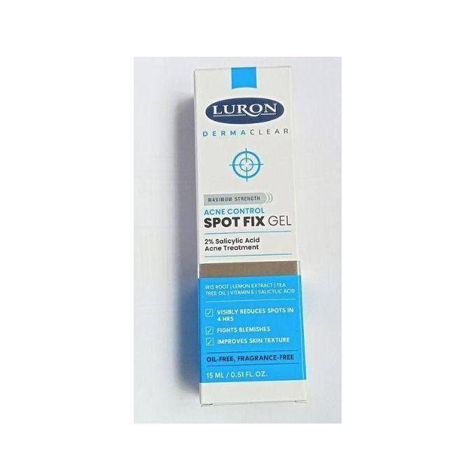 Luron Derma Clear Acne Contol Fix Gel  2% Salicylic Acid Acne Treatment  Visibly reduces Spots, Fights Blemishes,Improves Skin Texture