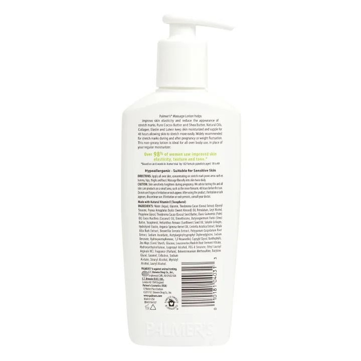 Palmer's Cocoa Butter Formula Massage Lotion For Stretch Marks, Pregnancy Skin Care Belly Cream Weight Fluctuation with Collagen, Elastin, Argan OIl and Shea Butter 250ml