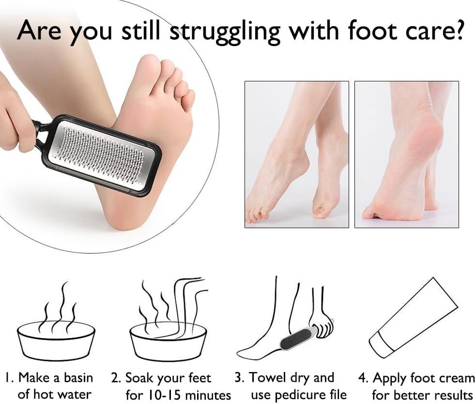 Silstar Foot Care Rasp Stainless Steel Foot File/Foot Scrub/Exfoliating Foot Care Tool