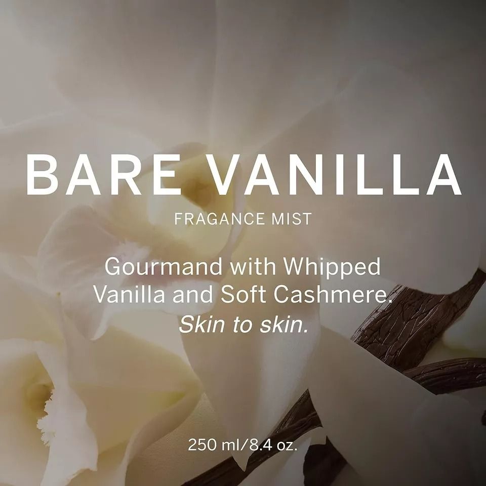 Victoria's Secret Bare Vanilla Fragrance Mist 250Ml Gourmand with Whipped Vanilla and Soft Cashmere Body Mist Perfume For Women Long Lasting Non Irritating