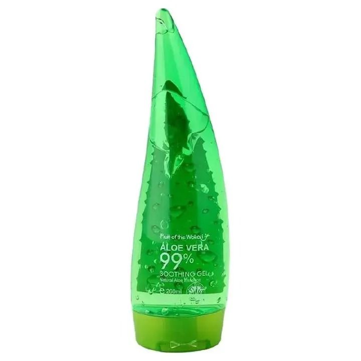 Fruit Of The Wokali Aloe Vera Soothing Gel Sunburn Repair Gel 99% Natural AloeVera Content Treat Sun Burns Brightens Skin Clears Acne wrinkles and Repairs Skin Faster Hydrating Moisturizing Cream