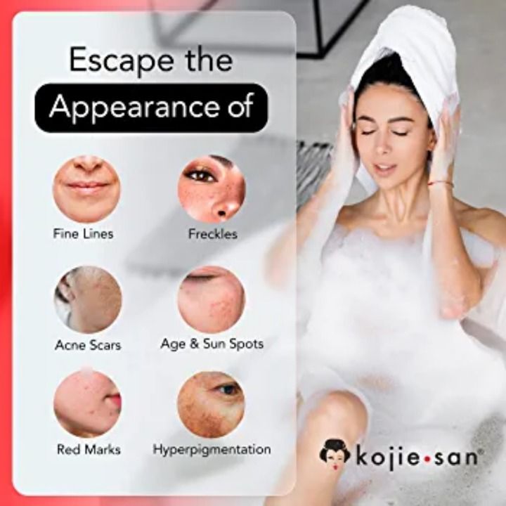 Kojie San 2 Pcs  Acidic Skin Lightening Soap Original Classic Kojic Acid Soap for Dark Spots, Hyperpigmentation, Whitening and Scars Beauty Bar with Coconut Tea Tree Oil for Fair skin