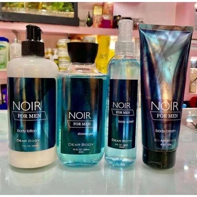 Dear Body 4 In 1 Set Noir For Men Men Shower Gel Body Lotion Body Cream Body Splash