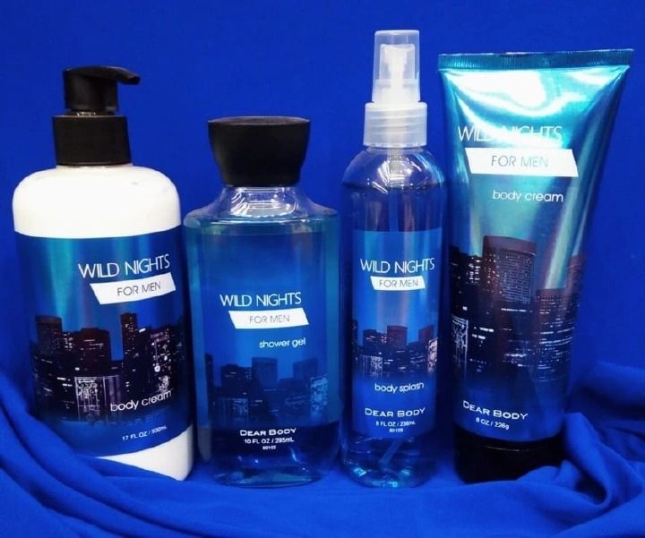 Wild Night 4 in 1 Gift Set Shower Gel Splash Lotion and Cream for  Men Body Luxuries Set