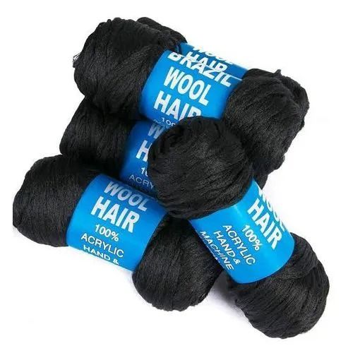 Brazilian Wool Hair 12 pcs  For Braid/Box Braids/Jumbo Braiding/Senegalese Twist/Faux Locs + Free Crochet