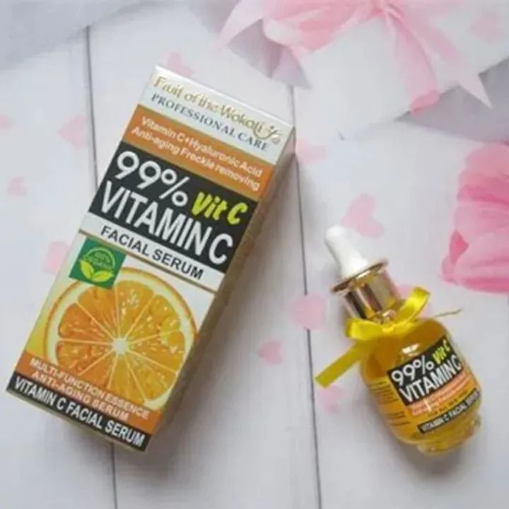 Fruit Of The Wokali Vitamin C Facial Serum 99% Professional Care serum Vitamin C Hyaluronic Acid Anti-Aging Freckle Removing Serum