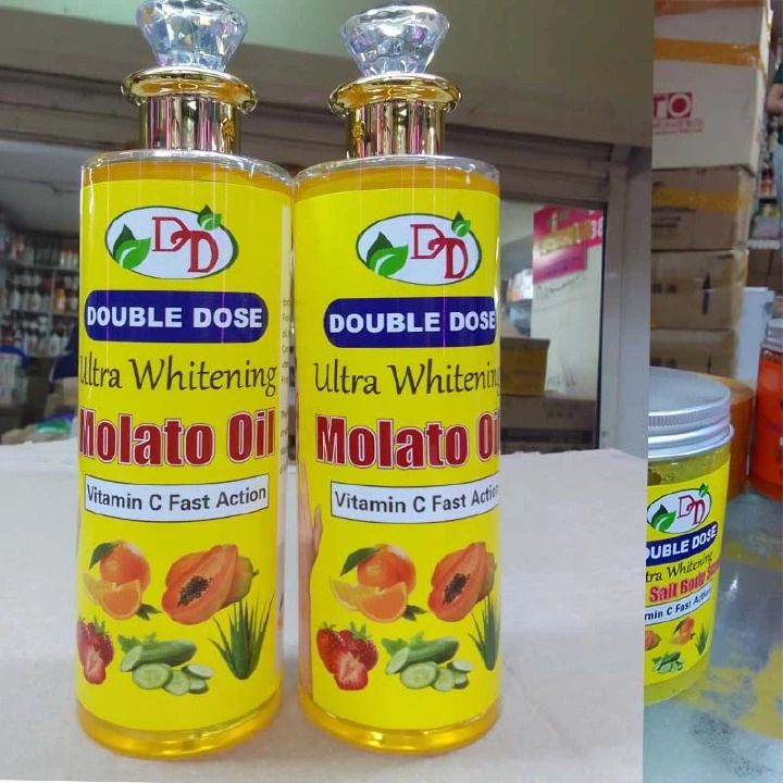 Double Dose Molato Ultra Whitening Body Oil 300 ml  Fast-Acting Skin Brightener with Vitamin C, Carrot Oil & Glutathione  Fades Dark Spots, Hyperpigmentation, Acne Marks in 5 Days